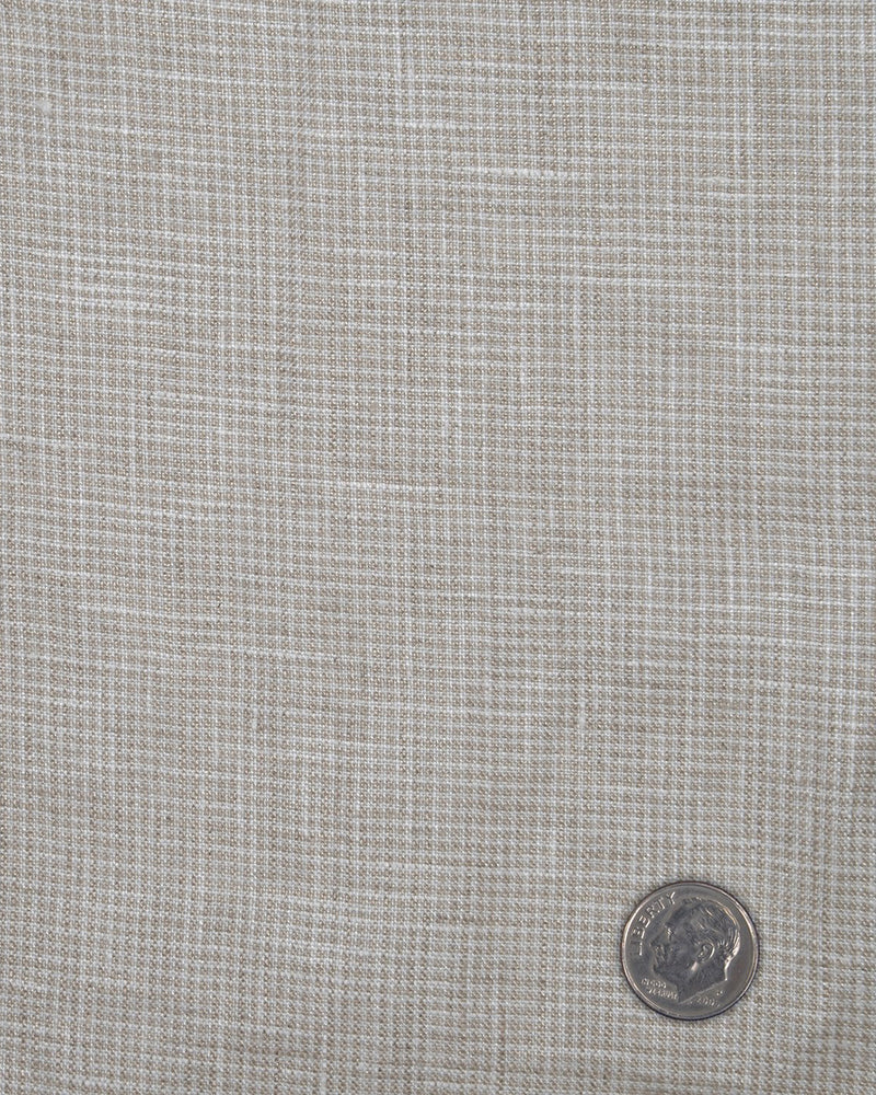 Irish Linen: Ecru White Mini Houndstooth Checks