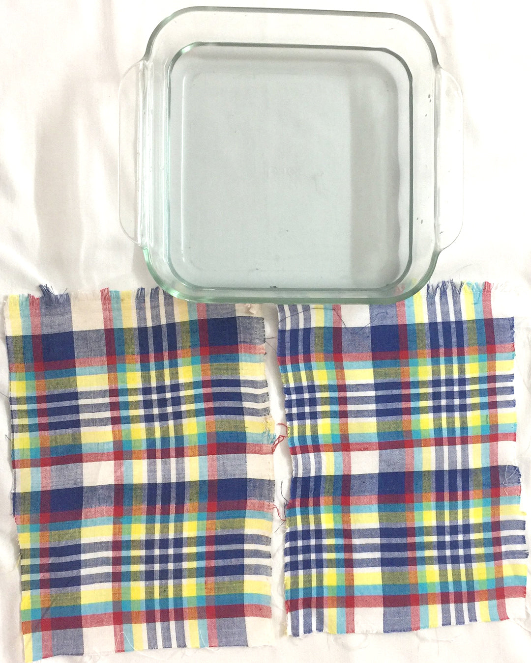 Hand Woven Bleeding Madras: Blue Yellow Plaid