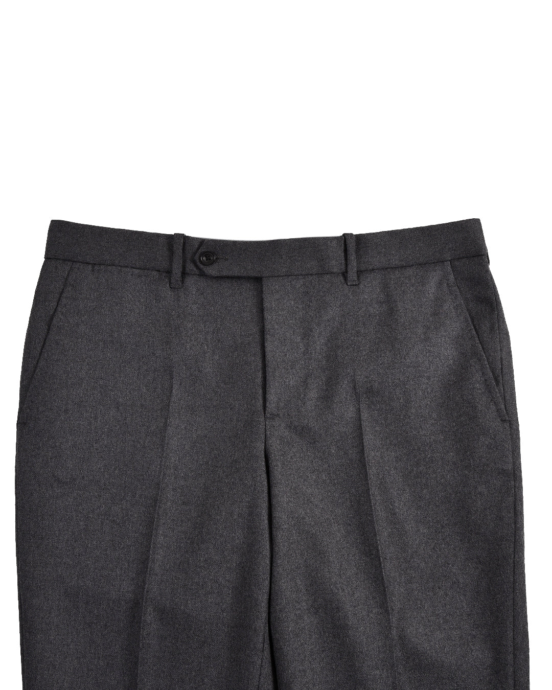 Dugdale Dark Grey Wool Flannel Dress Pant - 12