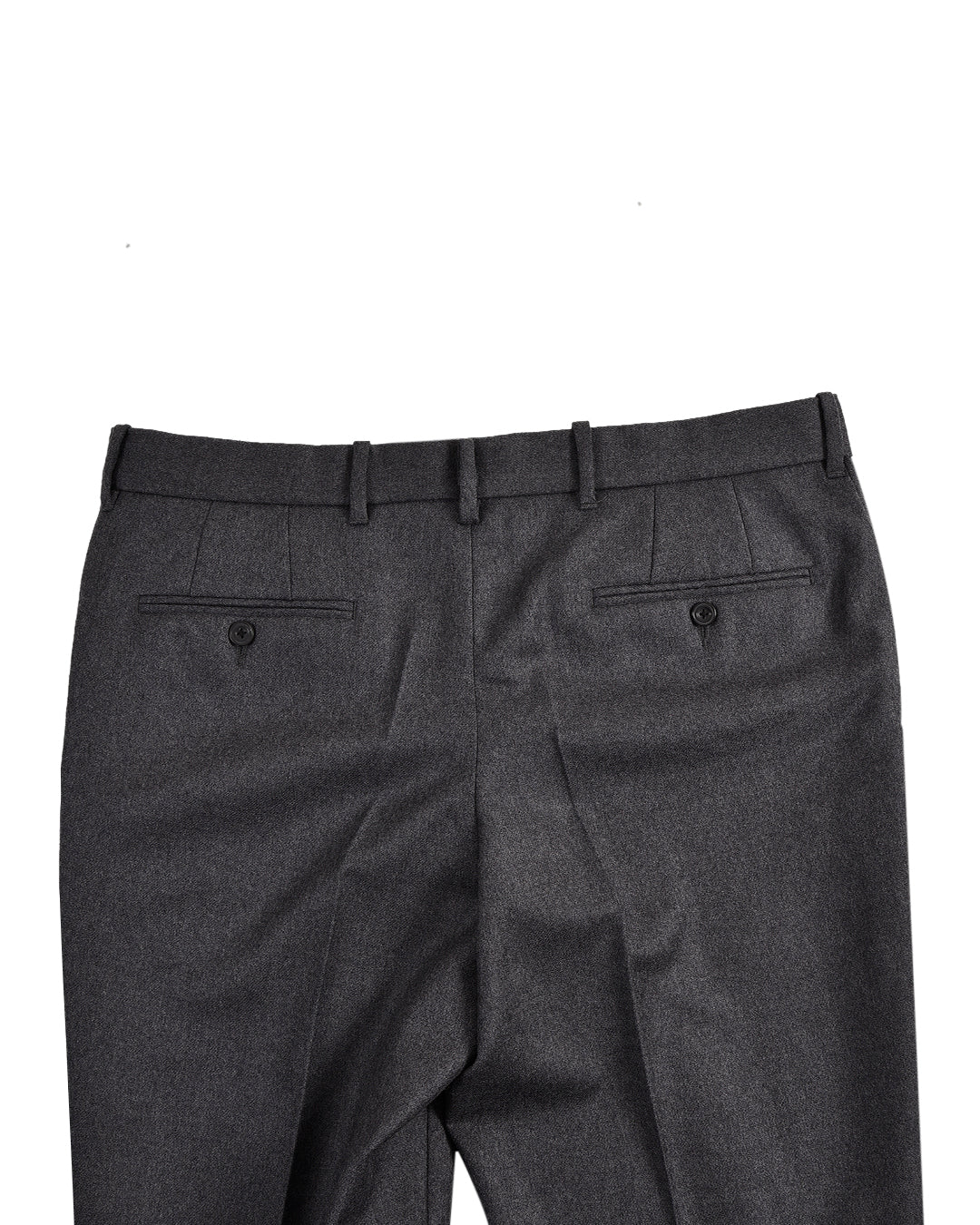 Dugdale Dark Grey Wool Flannel Dress Pant - 15