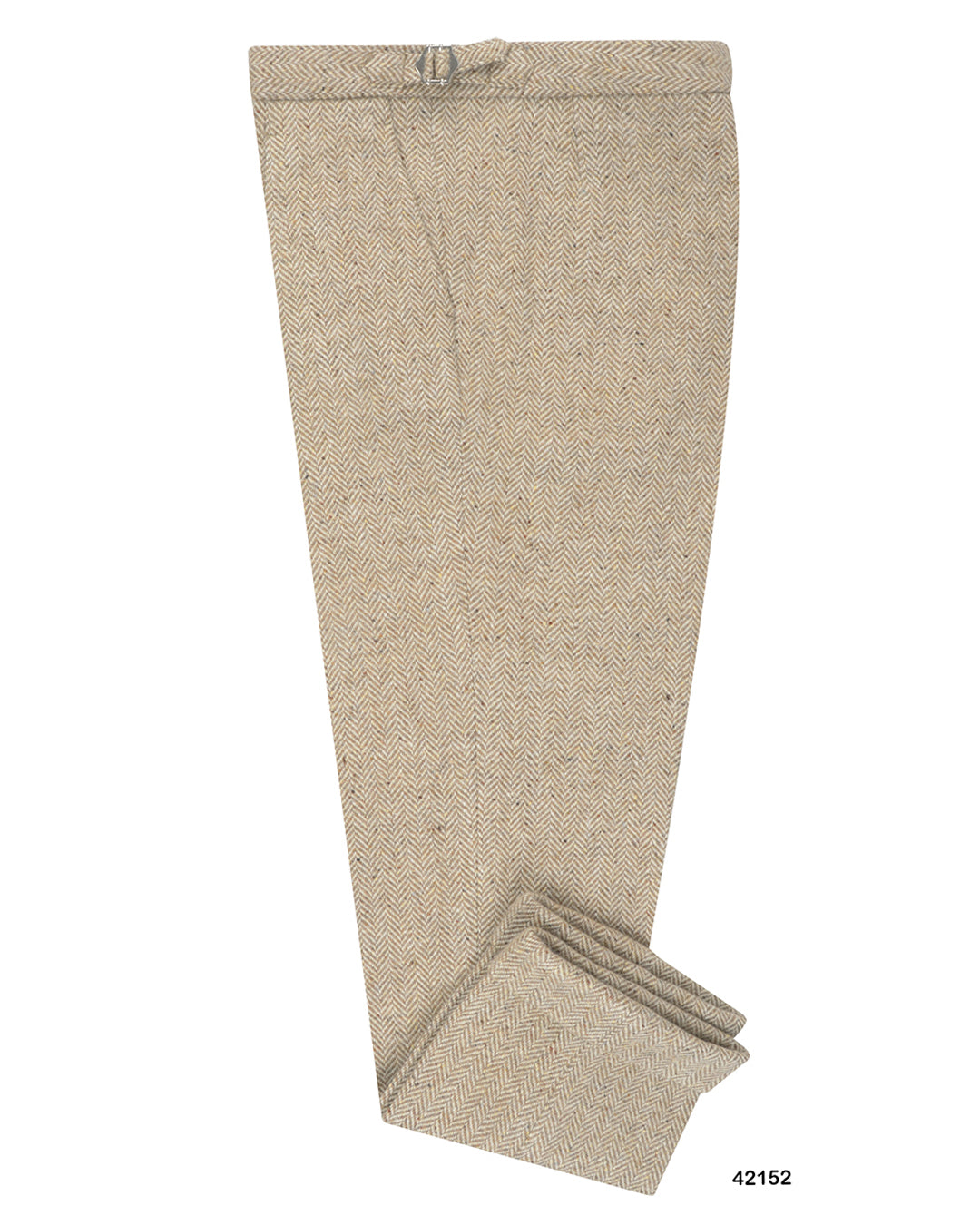 Molloy Herringbone Donegal Tweed Pants - Light Tan - 1