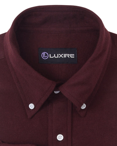 Maroon Flannel Work Shirt