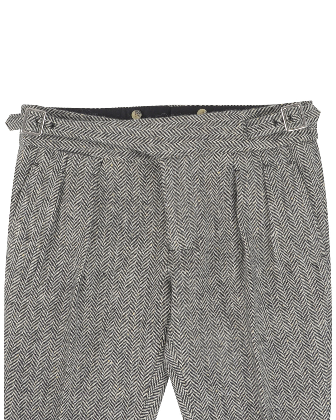 Molloy Herringbone Donegal Tweed Pants - Grey