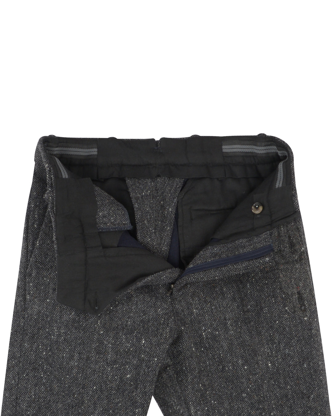 Molloy Plain Donegal Tweed Pants - Dark Grey