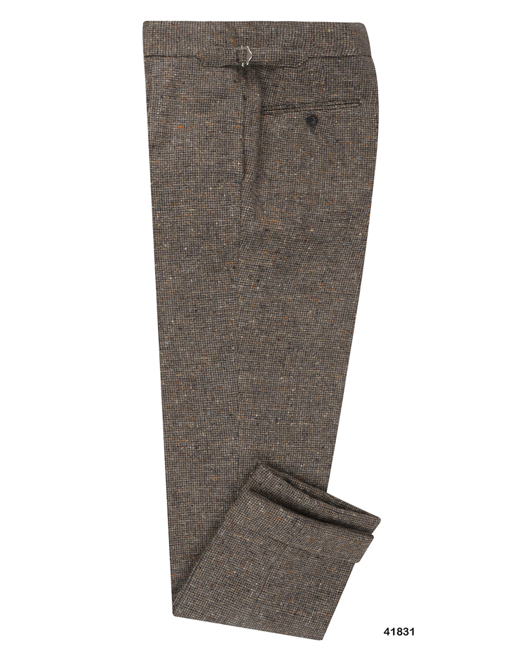 Molloy Plain Donegal Tweed Pants - Taupe - 1