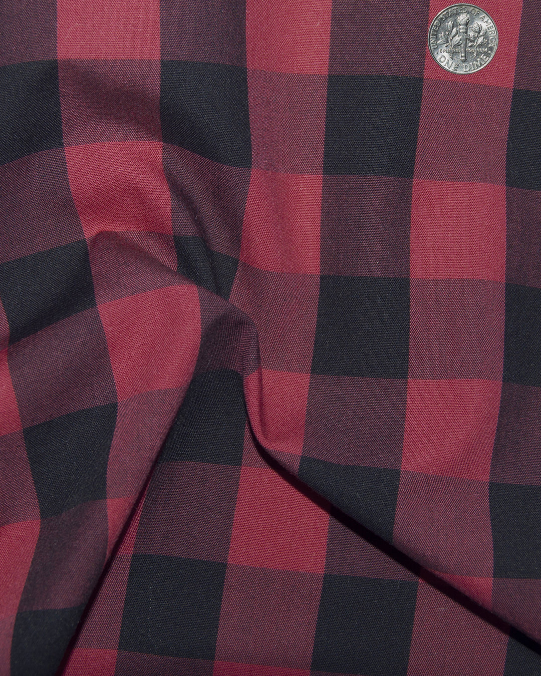 Friday Shirt:Ruby Red Black Macro Gingham - 4