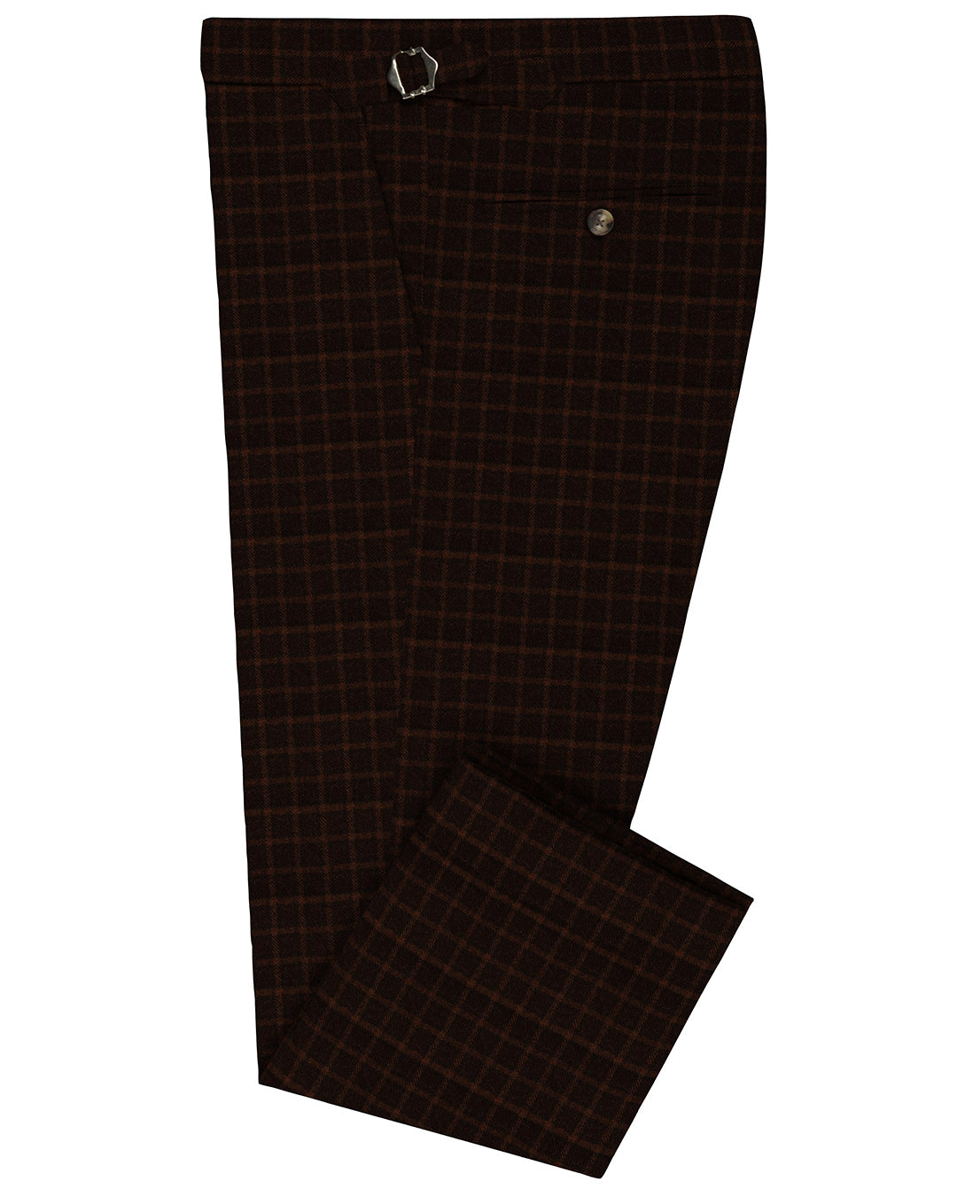 Drapers Brown Macro Checks Pants - 1