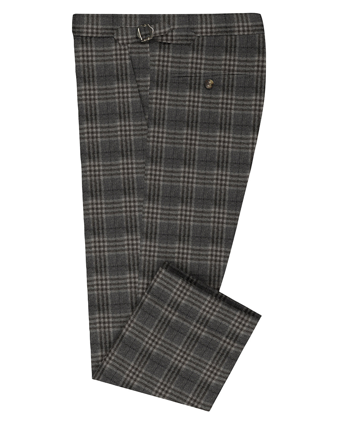 Loro Piana: Grey Tartan Checks - 1