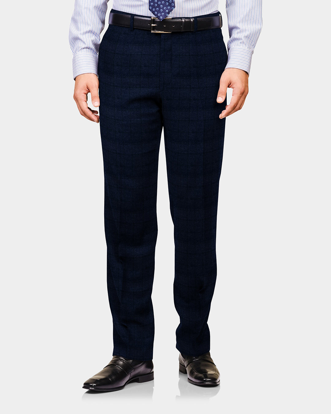 VBC Dark Blue Checks Pants - 3