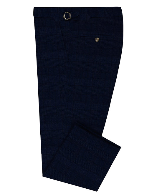 VBC Dark Blue Checks Pants