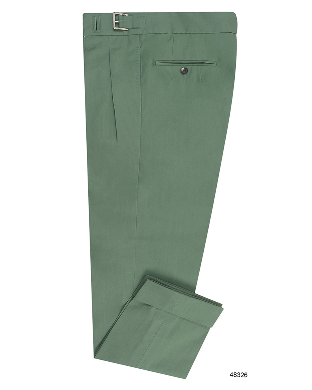 Fresco Sage Green Plain Pants - 1