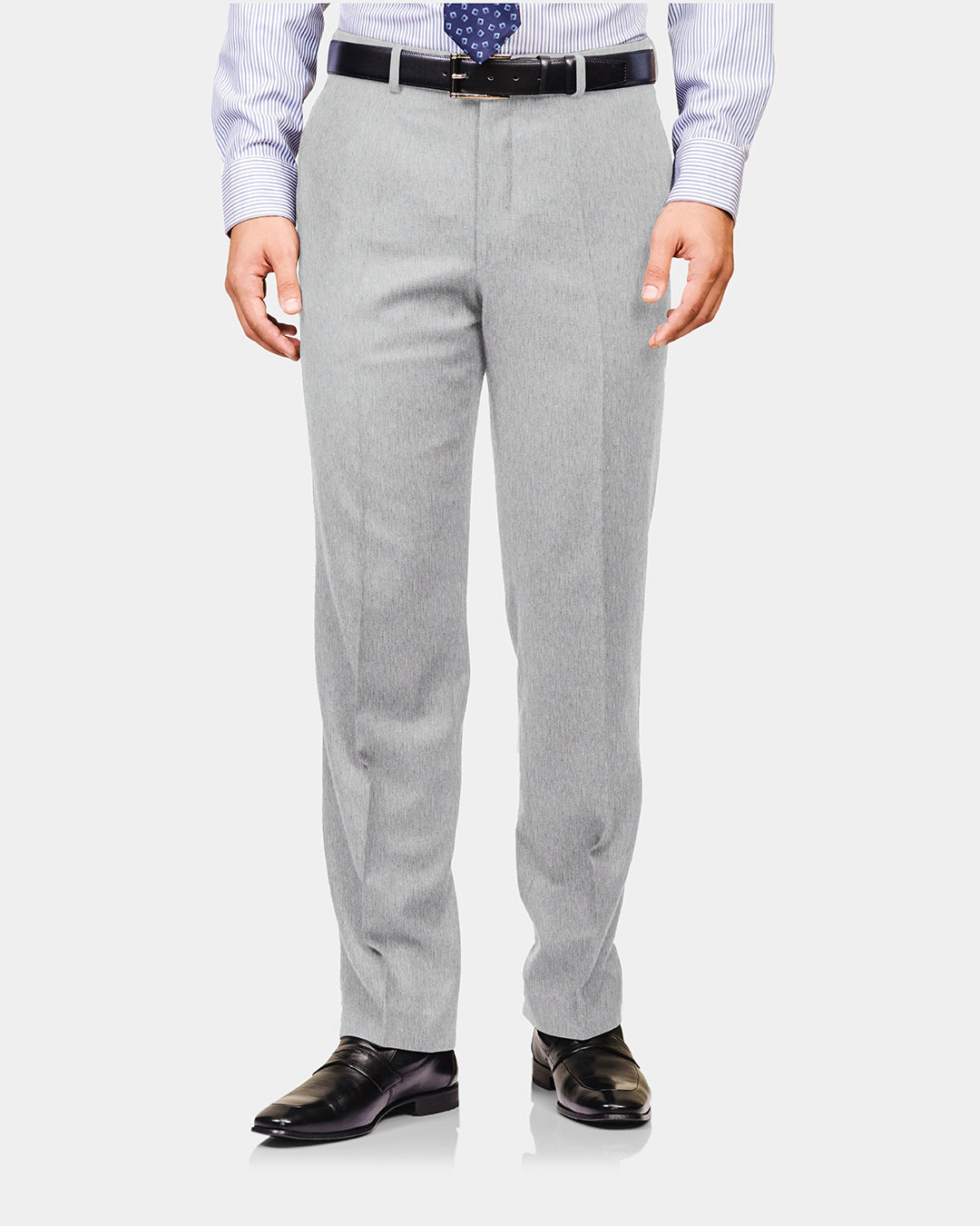 Light Grey Cotton Dress Pants - 2