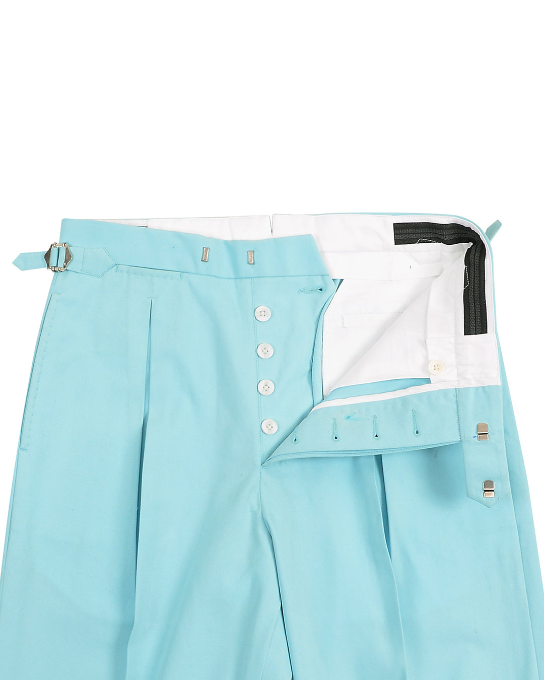 Gulf Stream Blue Cotton Twill Pant - 3
