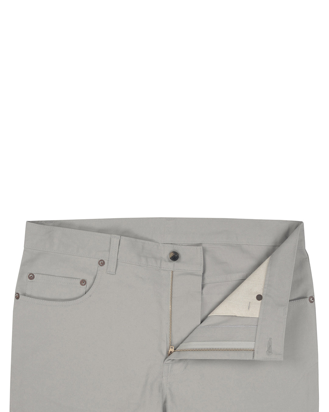 Pastel Stone Grey Twill Chino