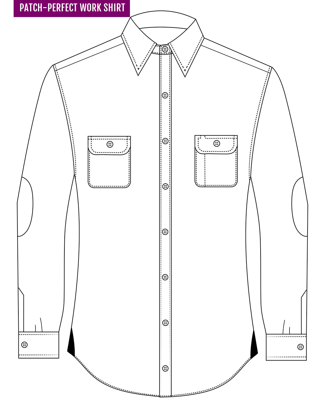 Twill Flannel Dark Blue Work Shirt