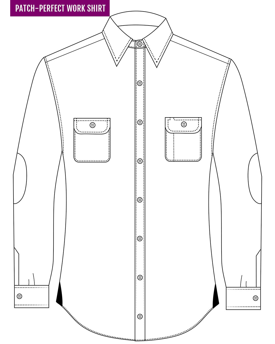 Dark Navy Flannel Work Shirt