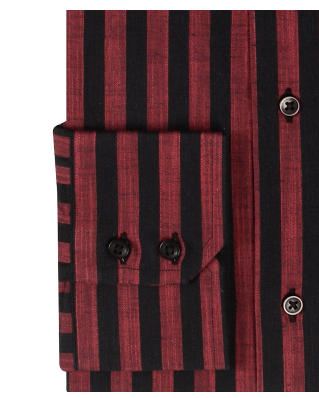 Red Black Bengal Stripes Linen - 3