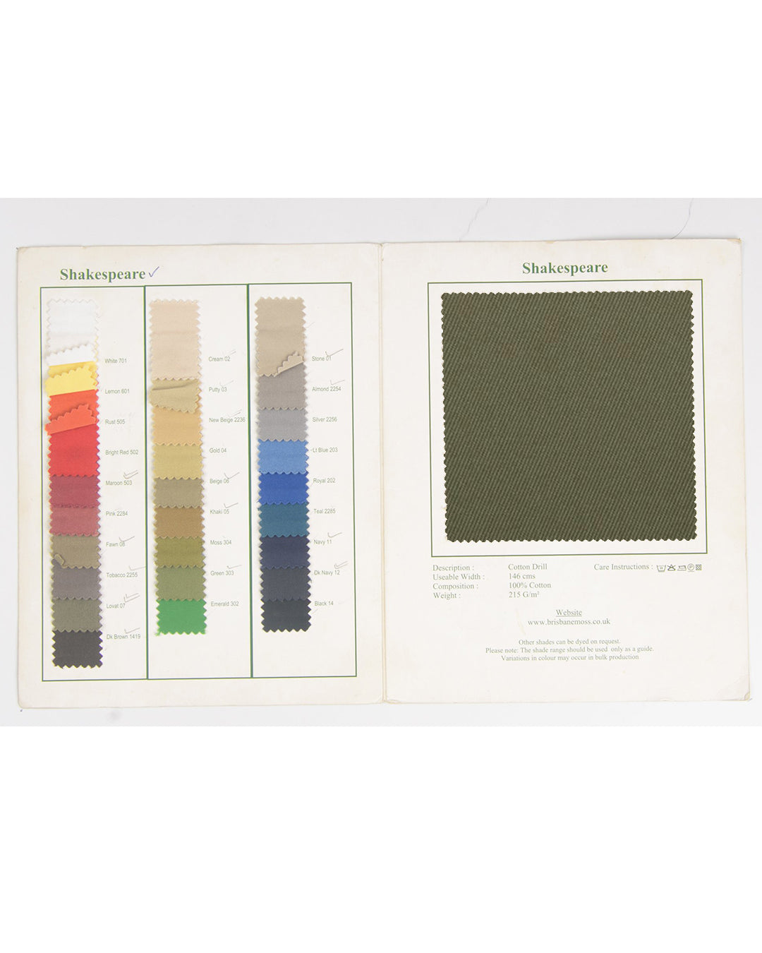 Brisbane Moss Moss Green Twill - 5
