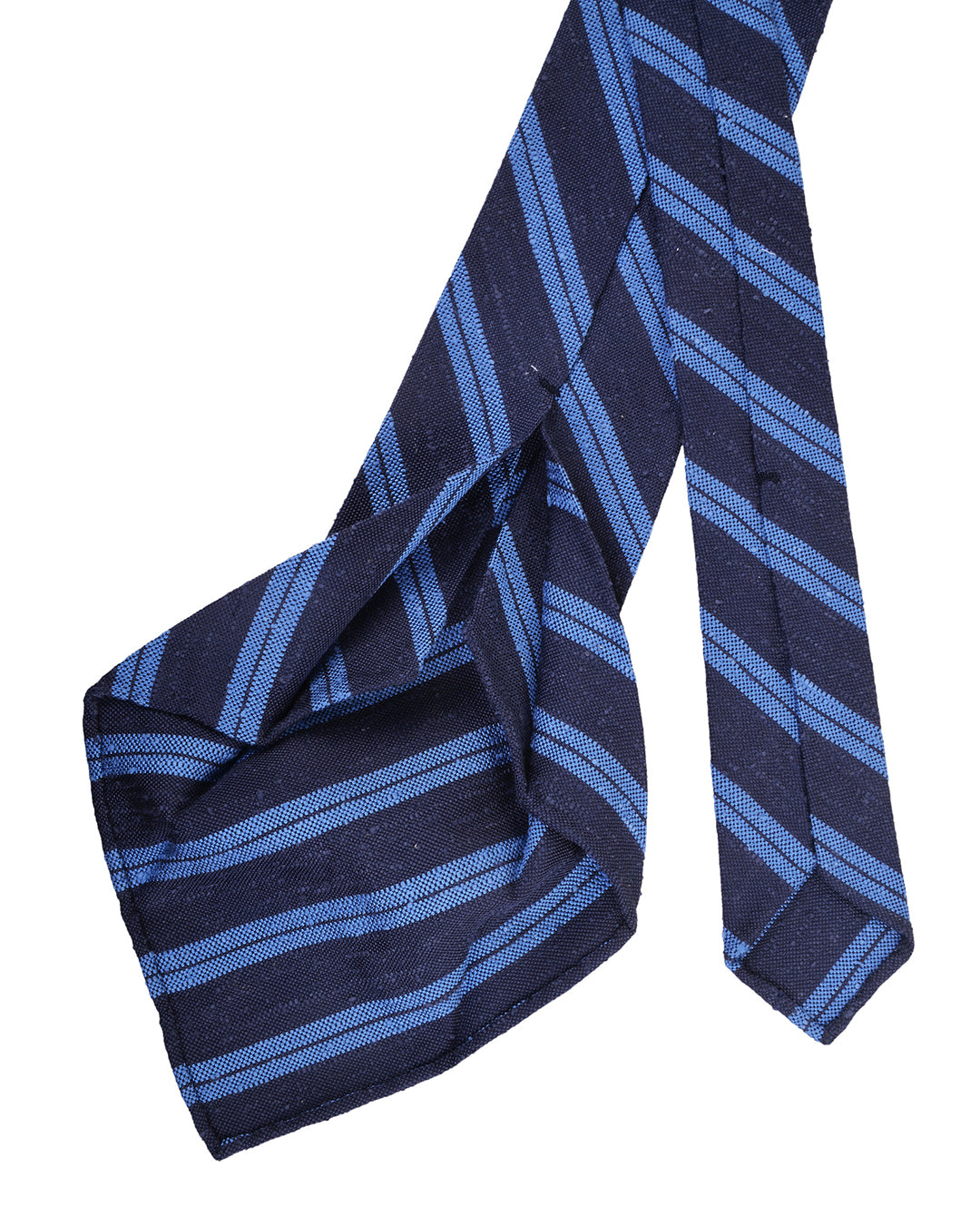 Tie-Sky Blue Stripes on Navy - 3