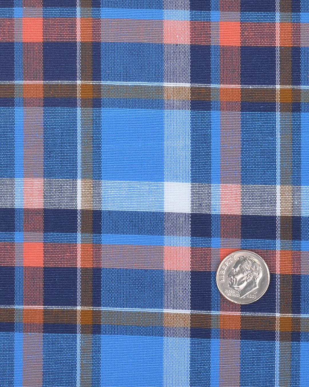 Blue Peach Navy Madras Checks - 4