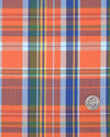 Orange Green Blue Madras Checks