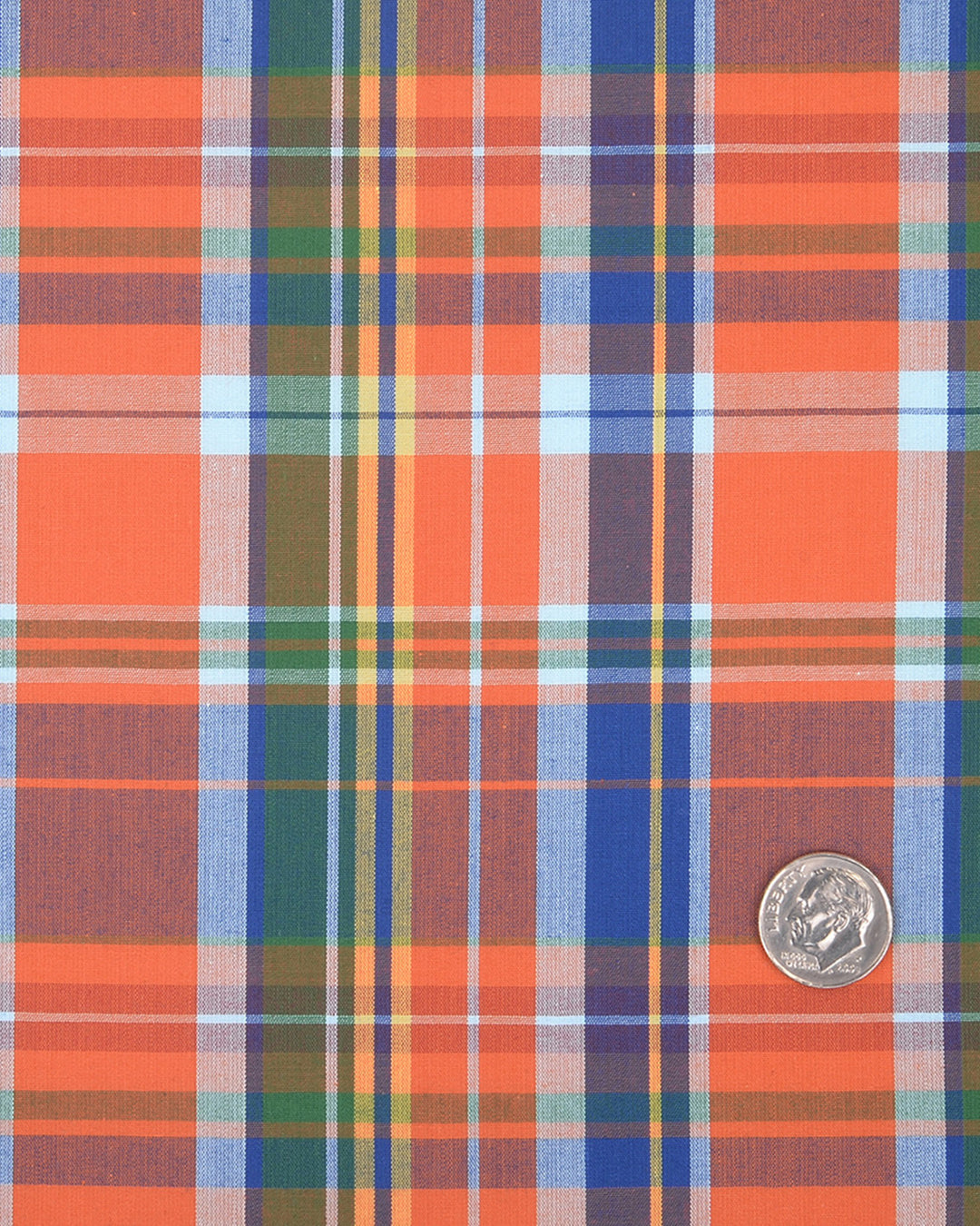 Orange Green Blue Madras Checks - 4