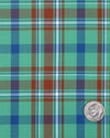 Green Rust Blue Tartan Checks Twill