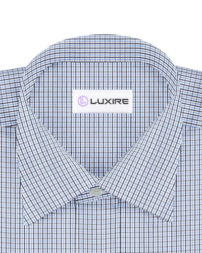 Albini: Blue Tattersal Checks