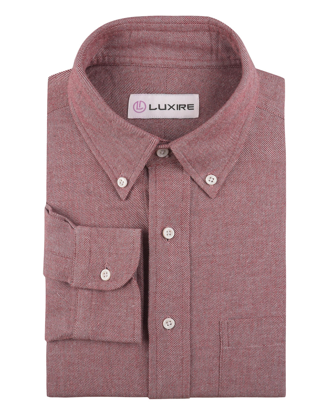 Red Twill Flannel Work Shirt