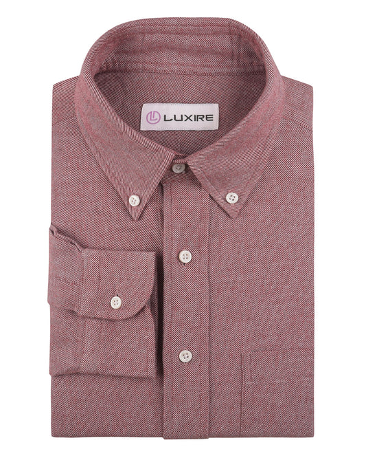 Red Twill Flannel Work Shirt