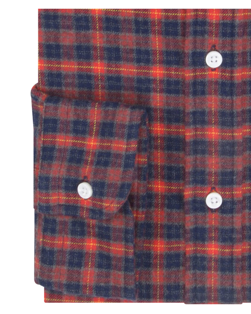 Flannel: Red Navy Grey Tattersall