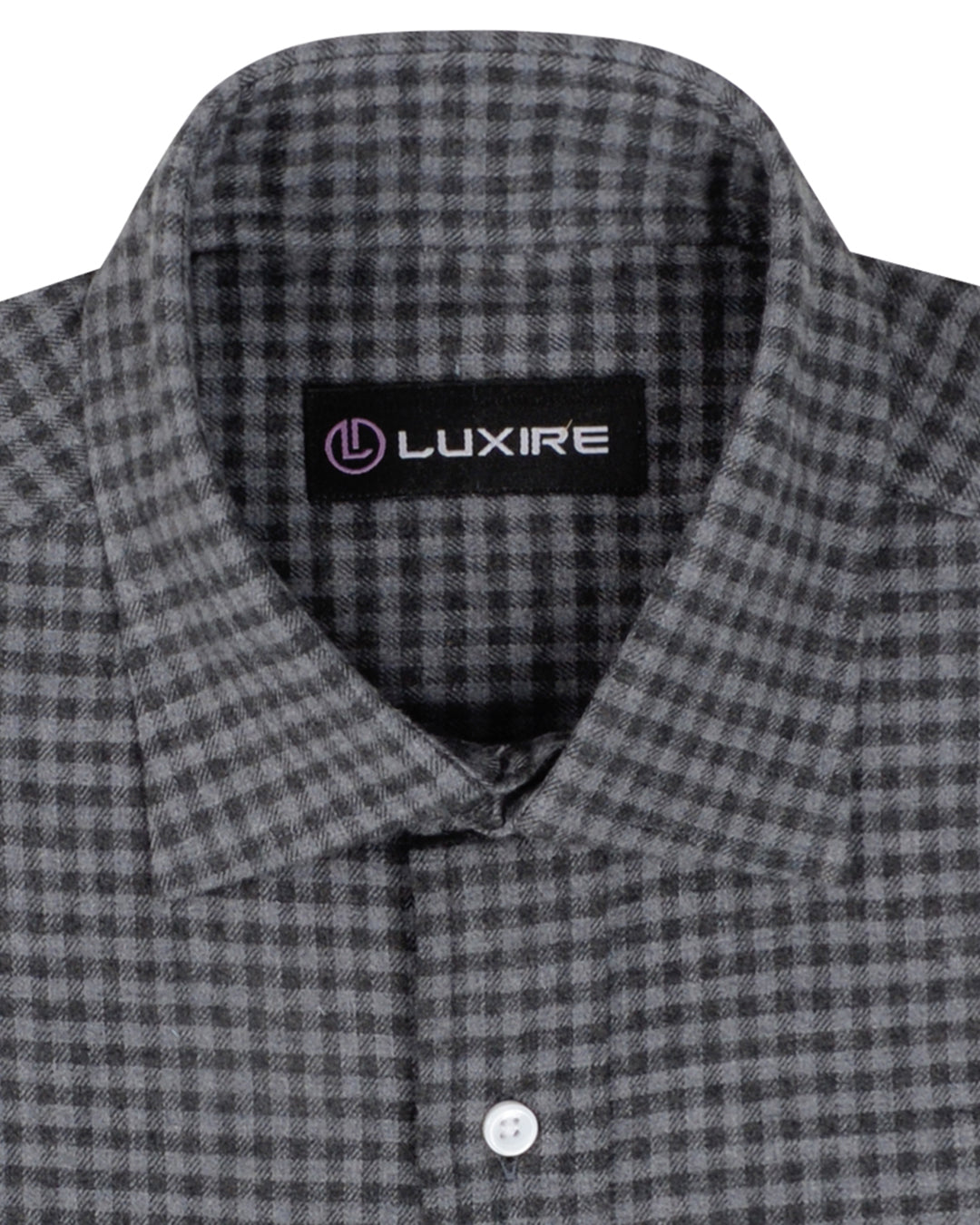 Mini Nightshadow Grey Gingham Flannel - 2