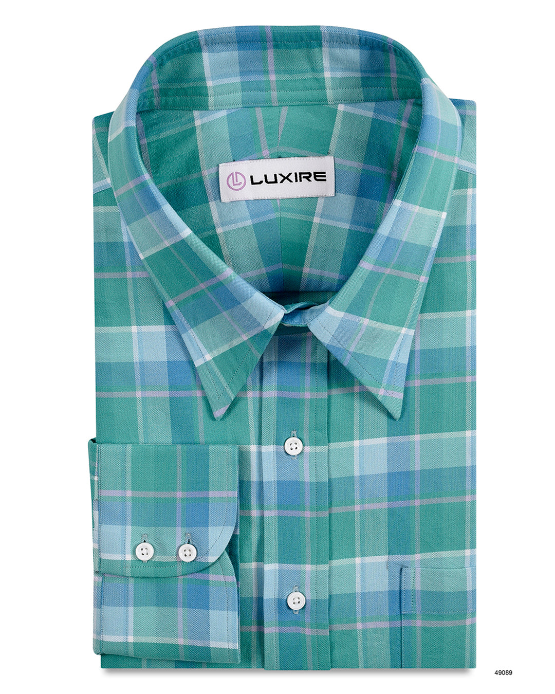 Cyan Blue and Green Checks - 1