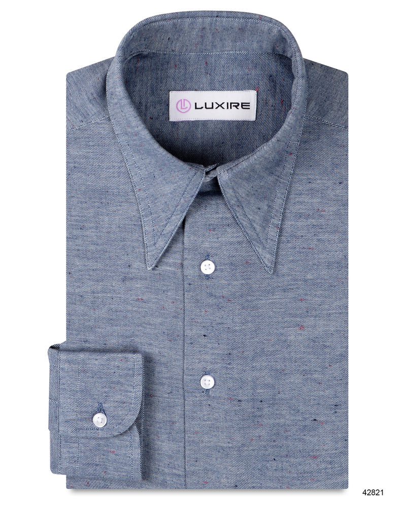 Speckled Dark Blue Twill