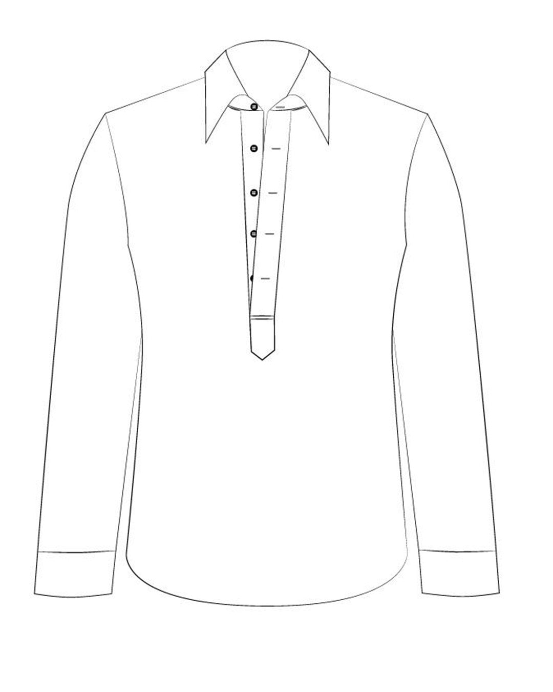 Pullover Shirt in Brown Linen Chambray - 6