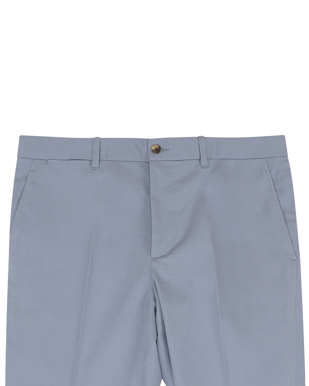 Soft Blue Grey Stretch Twill Pants - 2
