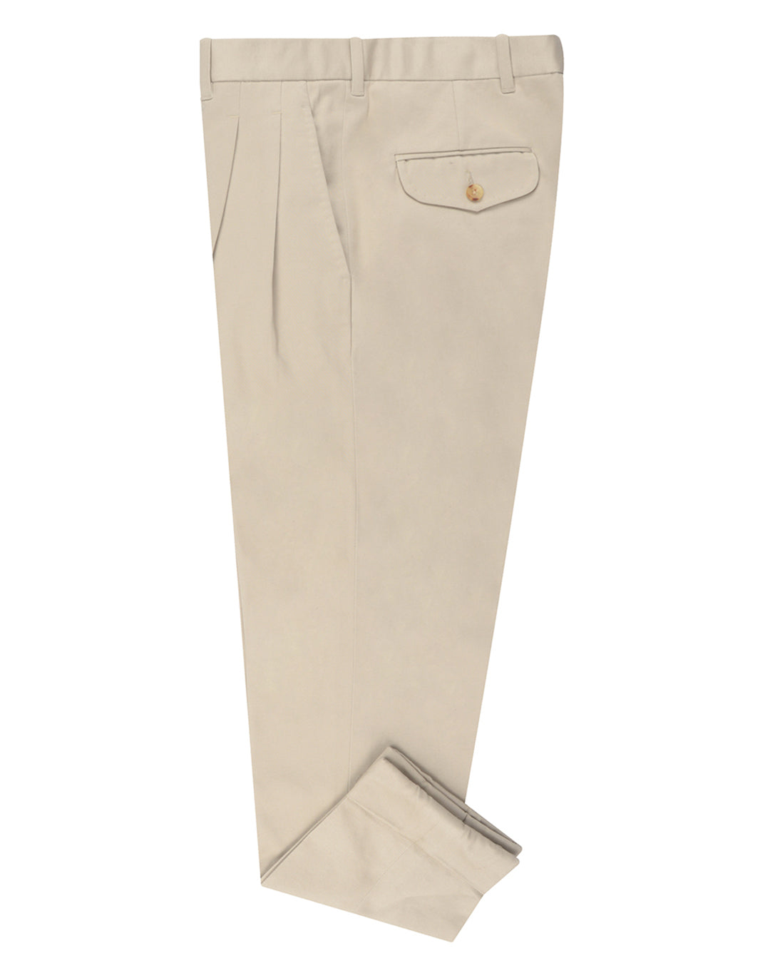 Soft Cream Cotton Twill Pant - 1