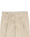 Soft Cream Cotton Twill Pant