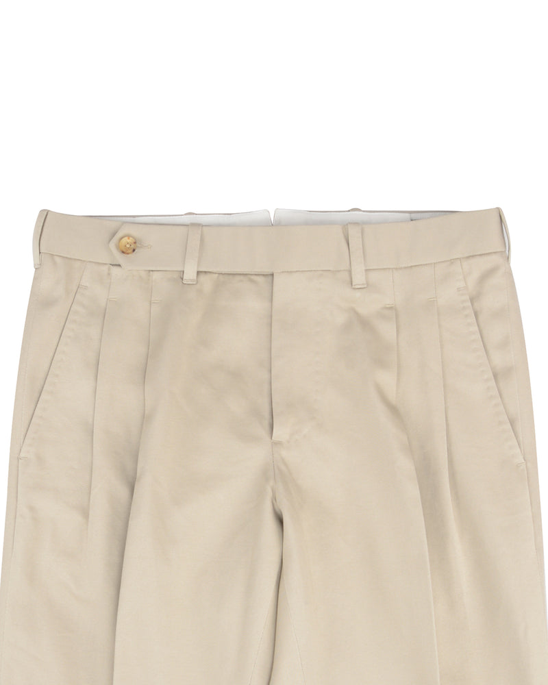 Soft Cream Cotton Twill Pant
