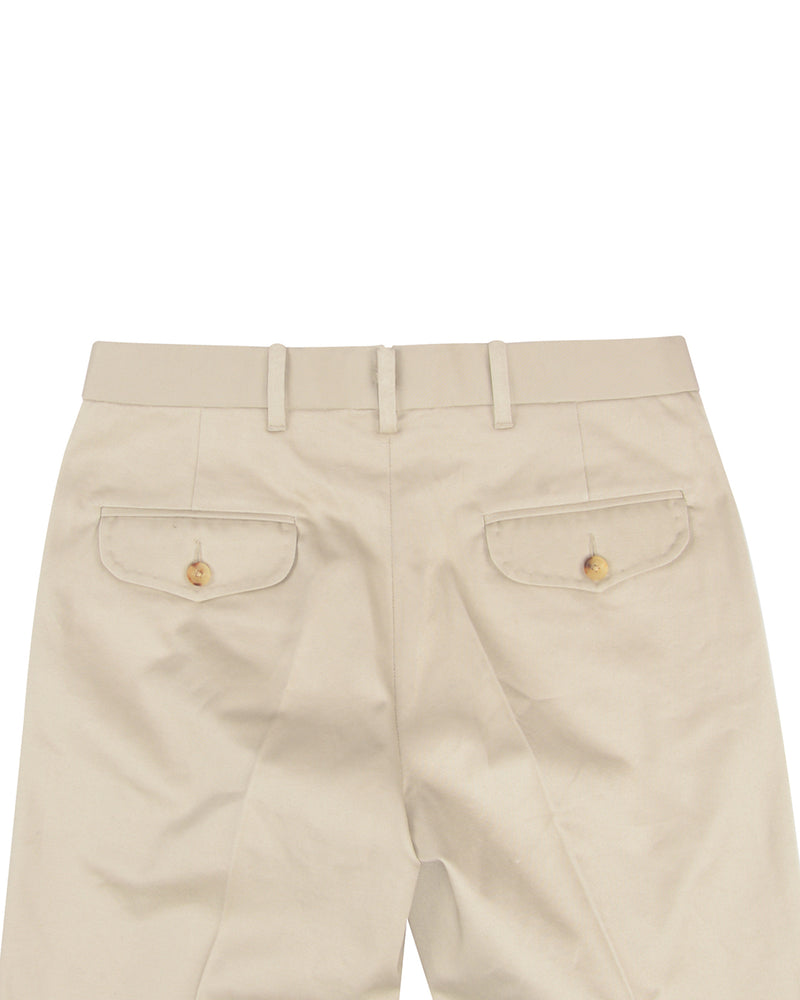 Soft Cream Cotton Twill Pant