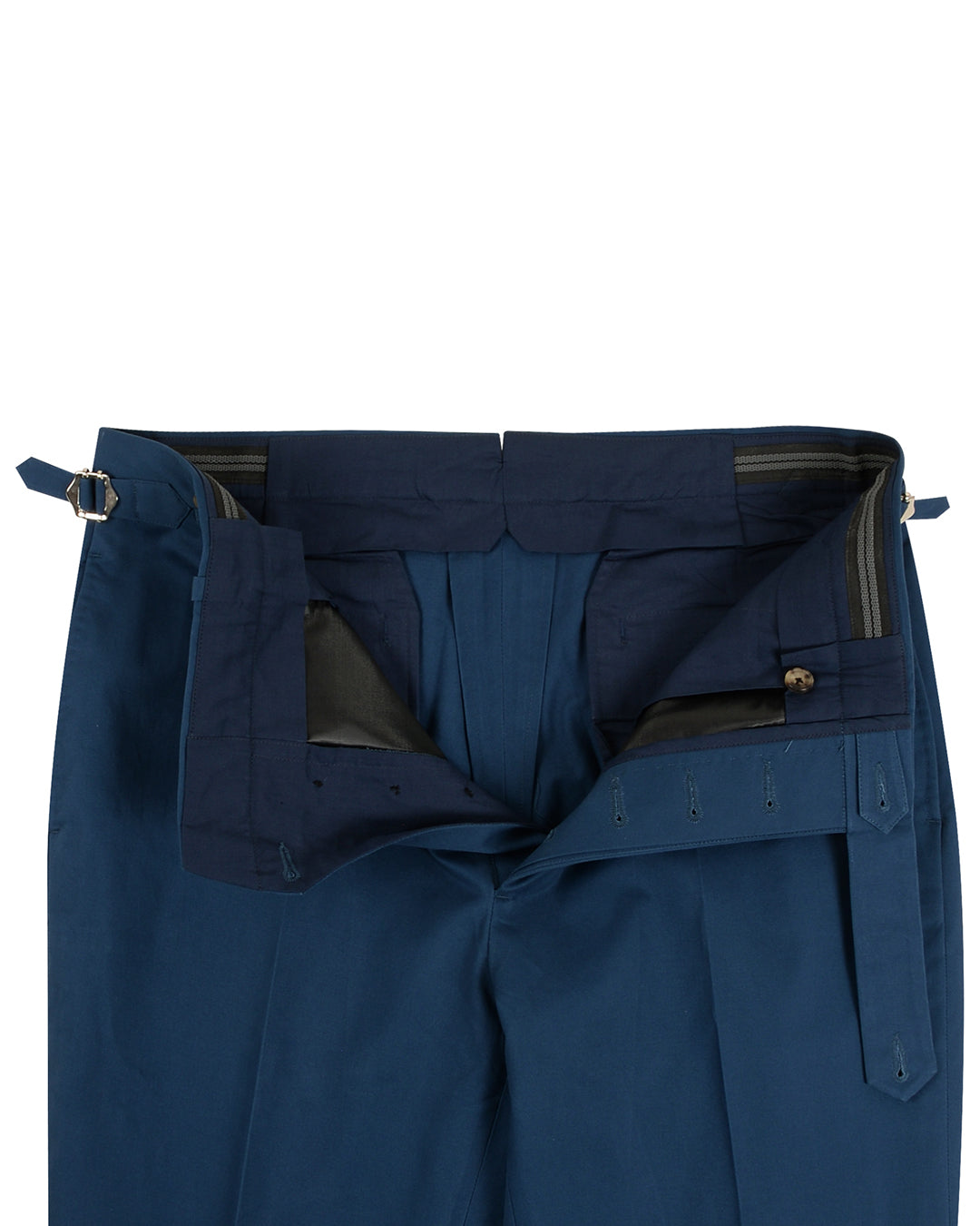 Soft Dark Blue Stretch Twill Pants - 3