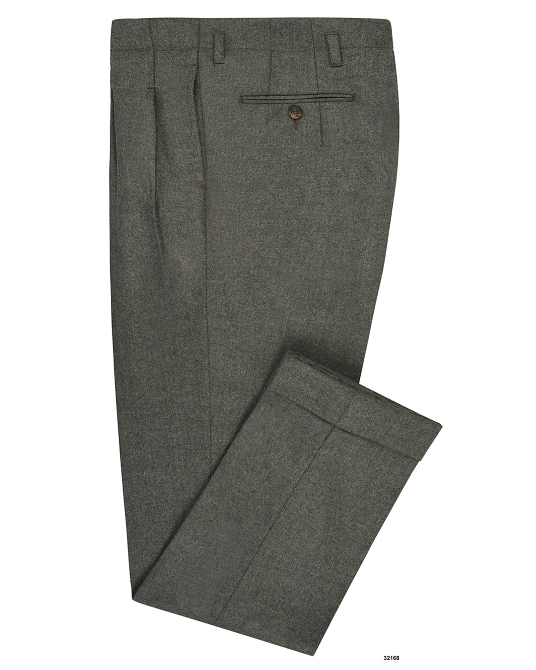 Minnis Flannel: Grey Worsted Pants - 1