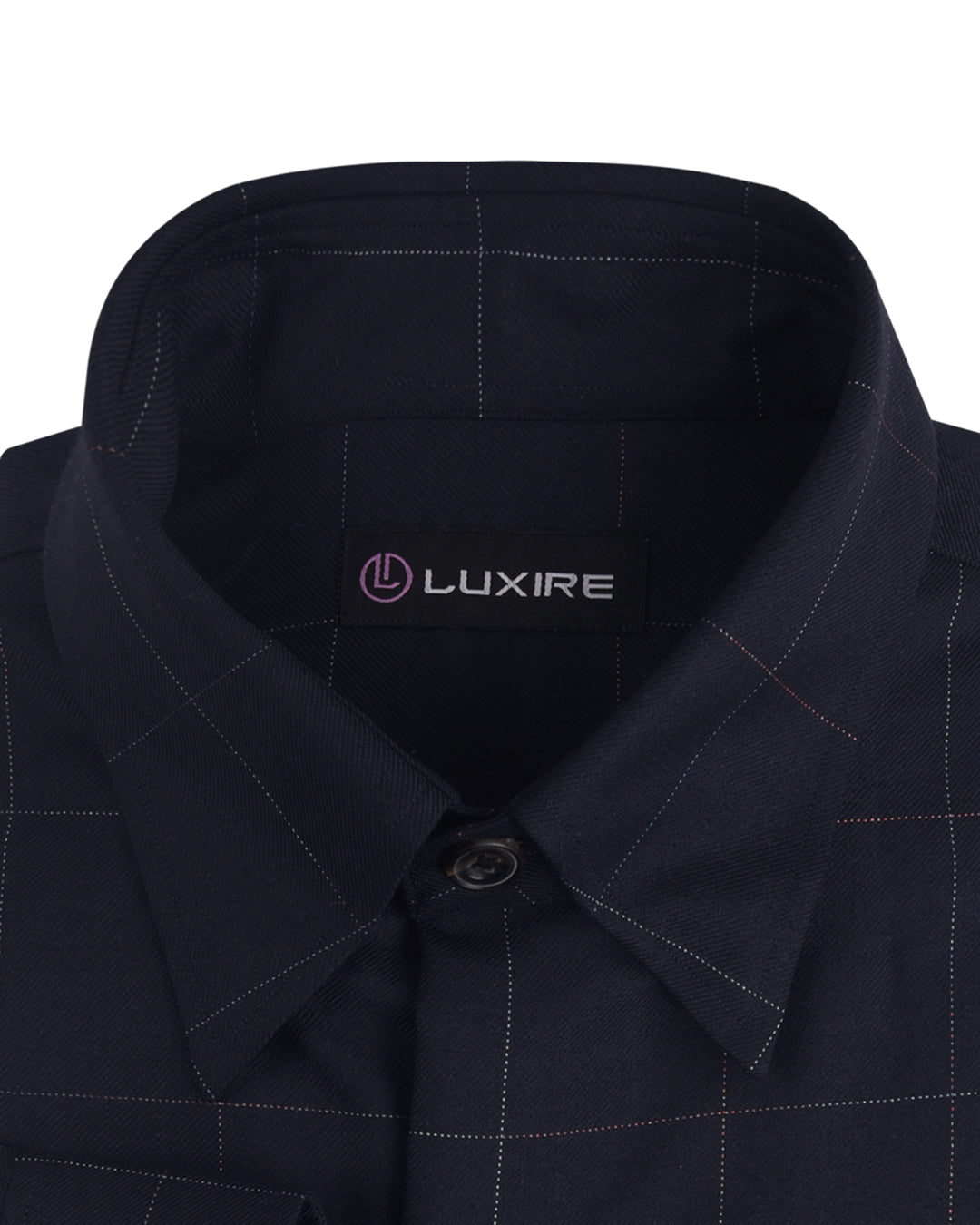 Dugdale Navy Windowpane Twill shirt - 3