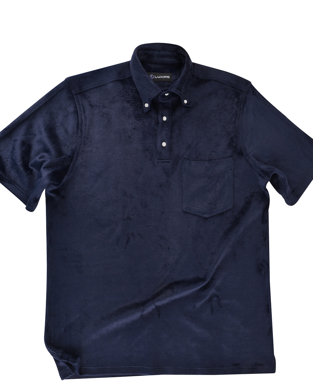 Navy Soft Terry Polo - 1