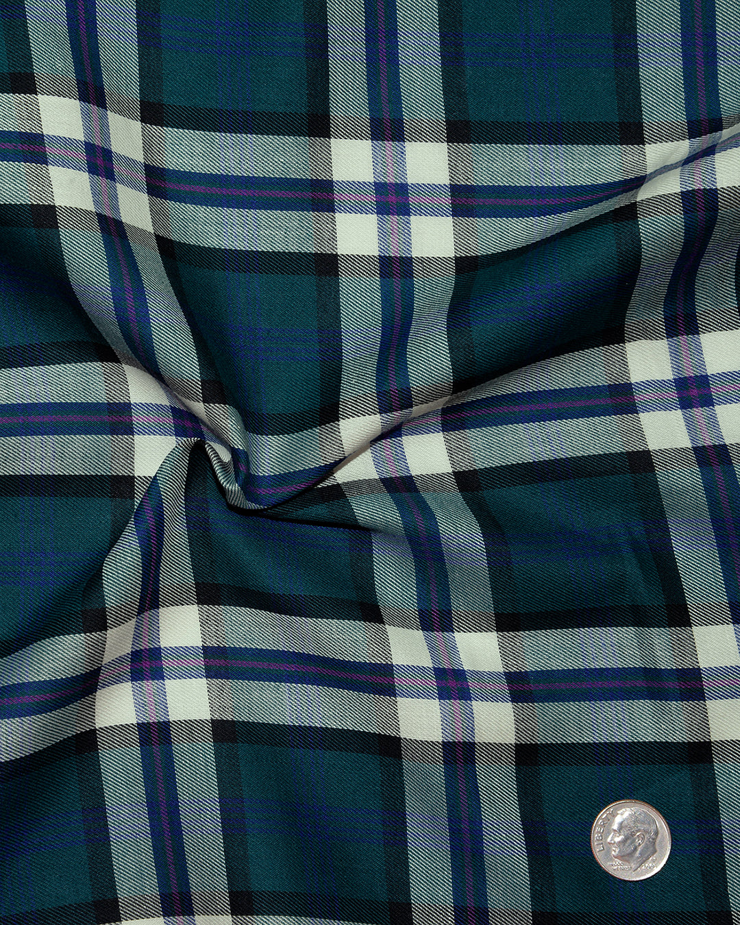 Blue Green White Checks Shirt - 4