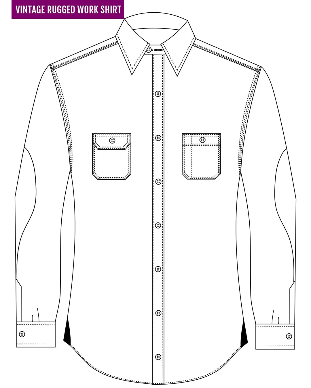 Red Navy Tartan Flannel Work Shirt - 8