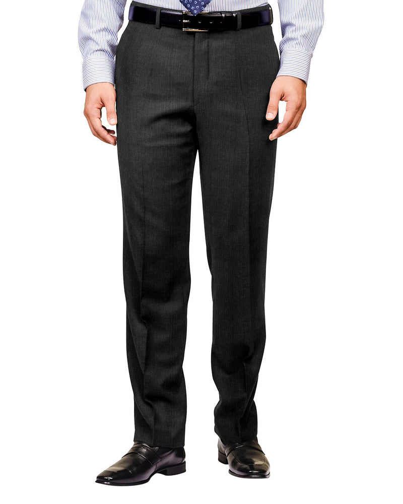 Washable Wool Pants: Plain Charcoal Grey