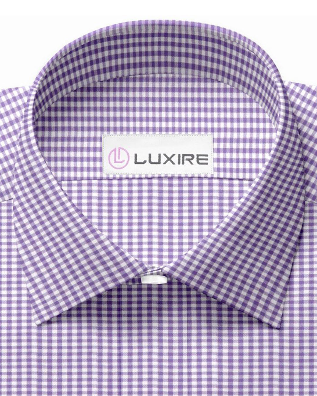 Purple Mini Gingham on White - 2