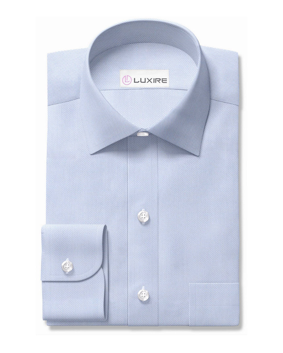 Albini Fine Light Blue Pinpoint Oxford - 1