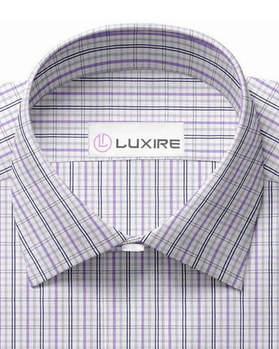 Alumo Navy and Purple Tattersall Checks